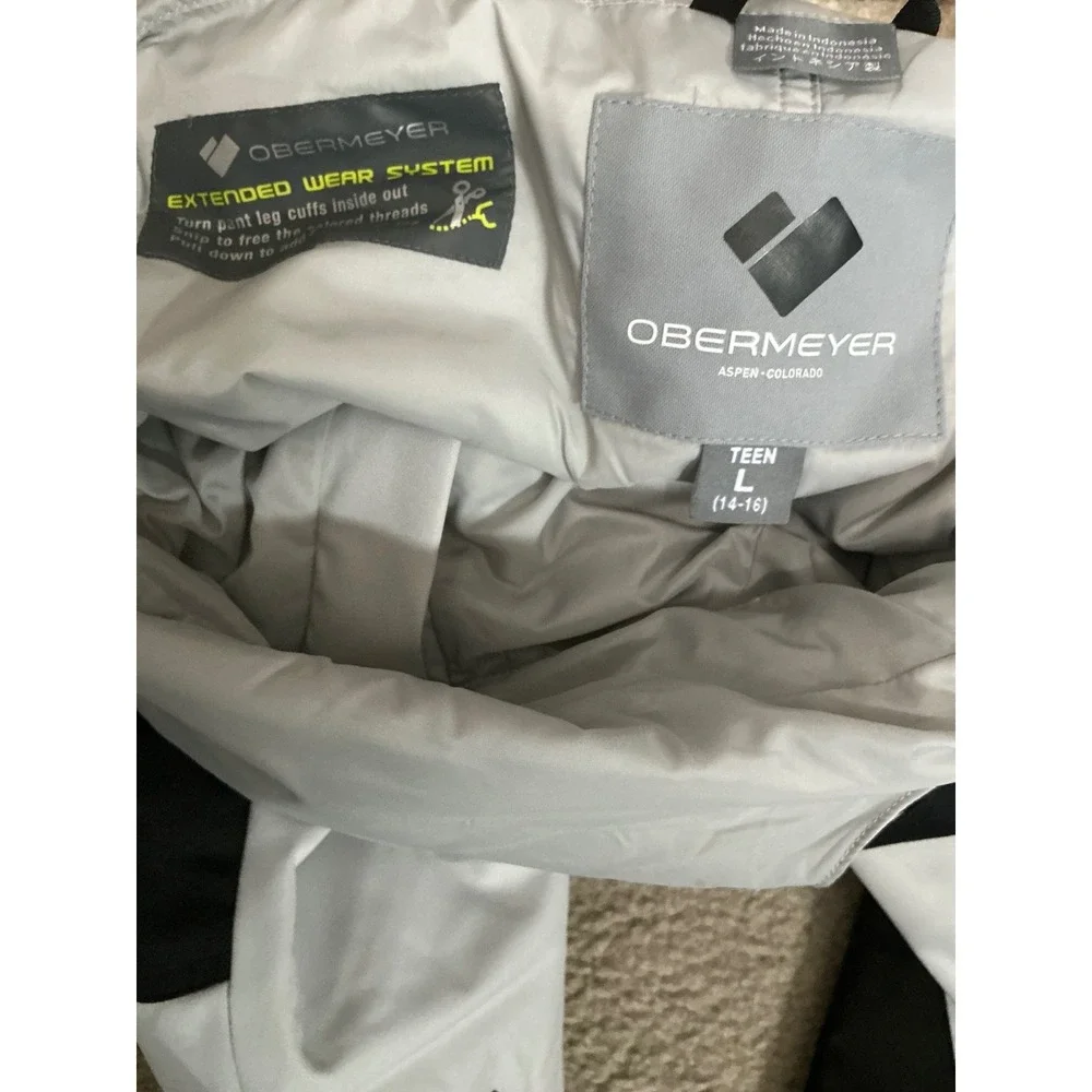 Obermeyer Kids‎ Snow Bib Size Large Ski Snowboard Moonstone Waterproof Insulated